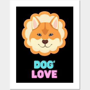 Love dogs my family Posters and Art